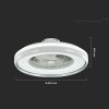 Wentylator sufitowy V-TAC 45W LED pilot RF CCT szary VT-5022 3000lm
